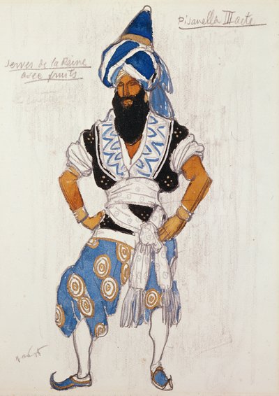 Costume della serva della regina per "Pisanella" da Leon Bakst